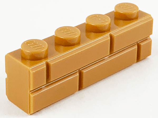 Кубік модифікований 1 x 4 із профілем кладки (цегляний профіль)