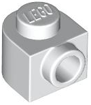 Кубік круглий 1 x 1 x 2/3, півкола, подовжена з бічним штифтом білий LEGO Кубік круглий 1 x 1 x 2/3, півкола, подовжена з бічним штифтом