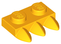 Пластинка модифікована 1 x 2 з 3 зубами (кігтями)