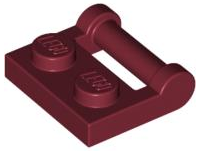 Пластинка модифікована 1 x 2 з ручкою збоку - закриті кінці