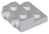 Пластина модифікована 2 x 2 x 2/3 з 2 шпильками збоку