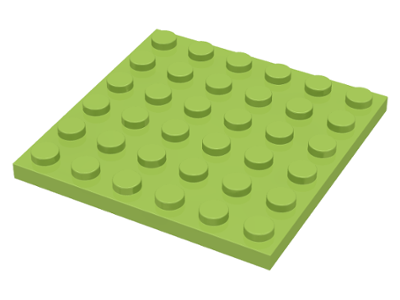 Пластинка 6 x 6 салатовий LEGO Пластинка 6 x 6